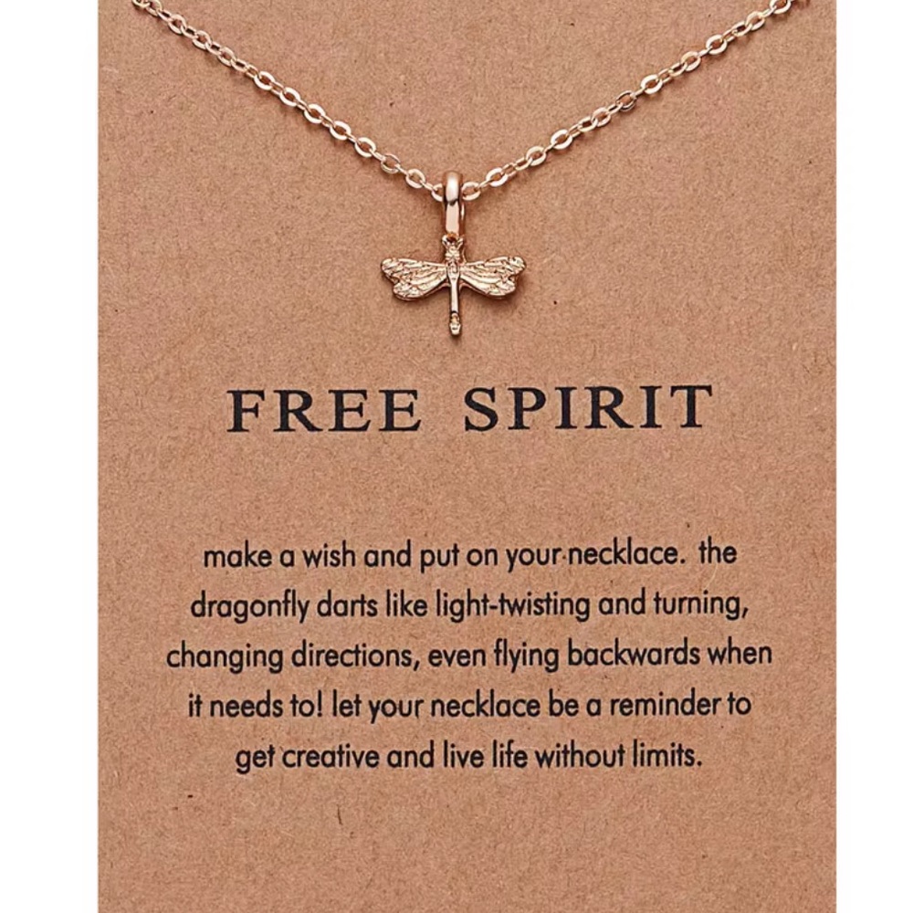 Free Spirit Gold Dragonfly Necklace